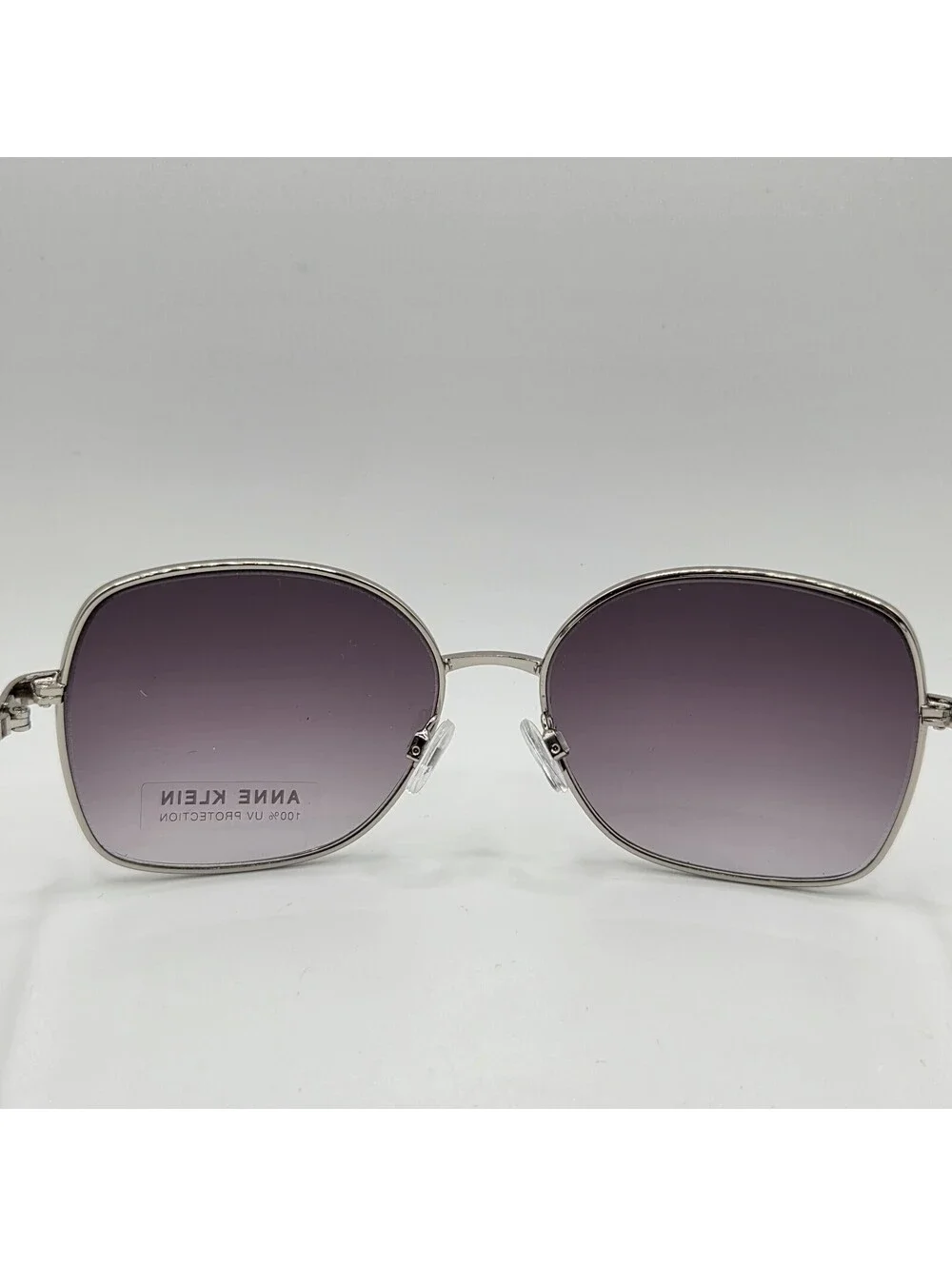 Anne Klein Sunglasses AKS2001CE Silver Purple Y2K